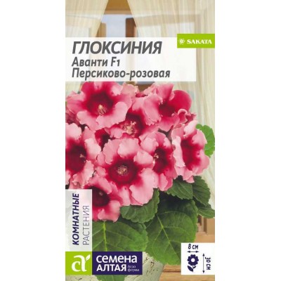 Цветы Глоксиния Аванти Персиково-розовая F1/Сем Алт/цп 8 шт.