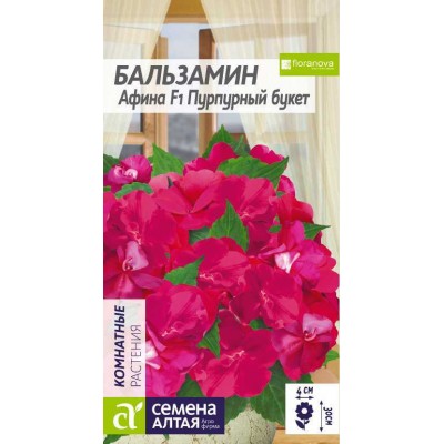 Цветы Бальзамин Афина Пурпурный букет/Сем Алт/цп 5 шт.