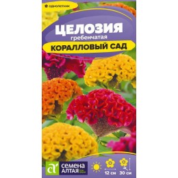 Цветы Целозия Коралловый Сад гребенчатая/Сем Алт/цп 0,1 гр.