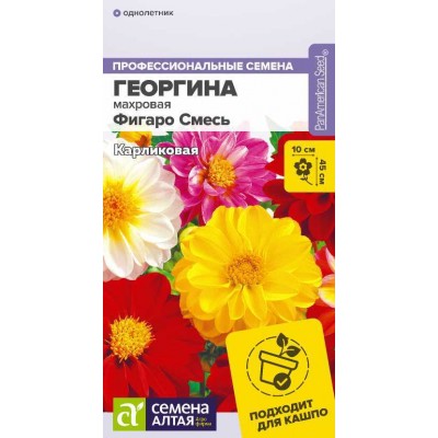 Цветы Георгина Фигаро Смесь махровая/Сем Алт/цп 5 шт.