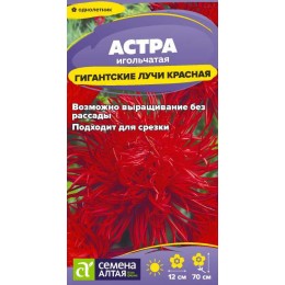 Цветы Астра Гигантские лучи Красная/Сем Алт/цп 0,2 гр.